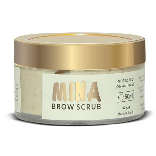 MinaiBrow MINA Brow Scrub | For Longer Lasting Henna Or Tint | Natural Extracts Gently Exfoliate The Skin | Prepare The Area For Henna Or Tint 50ml