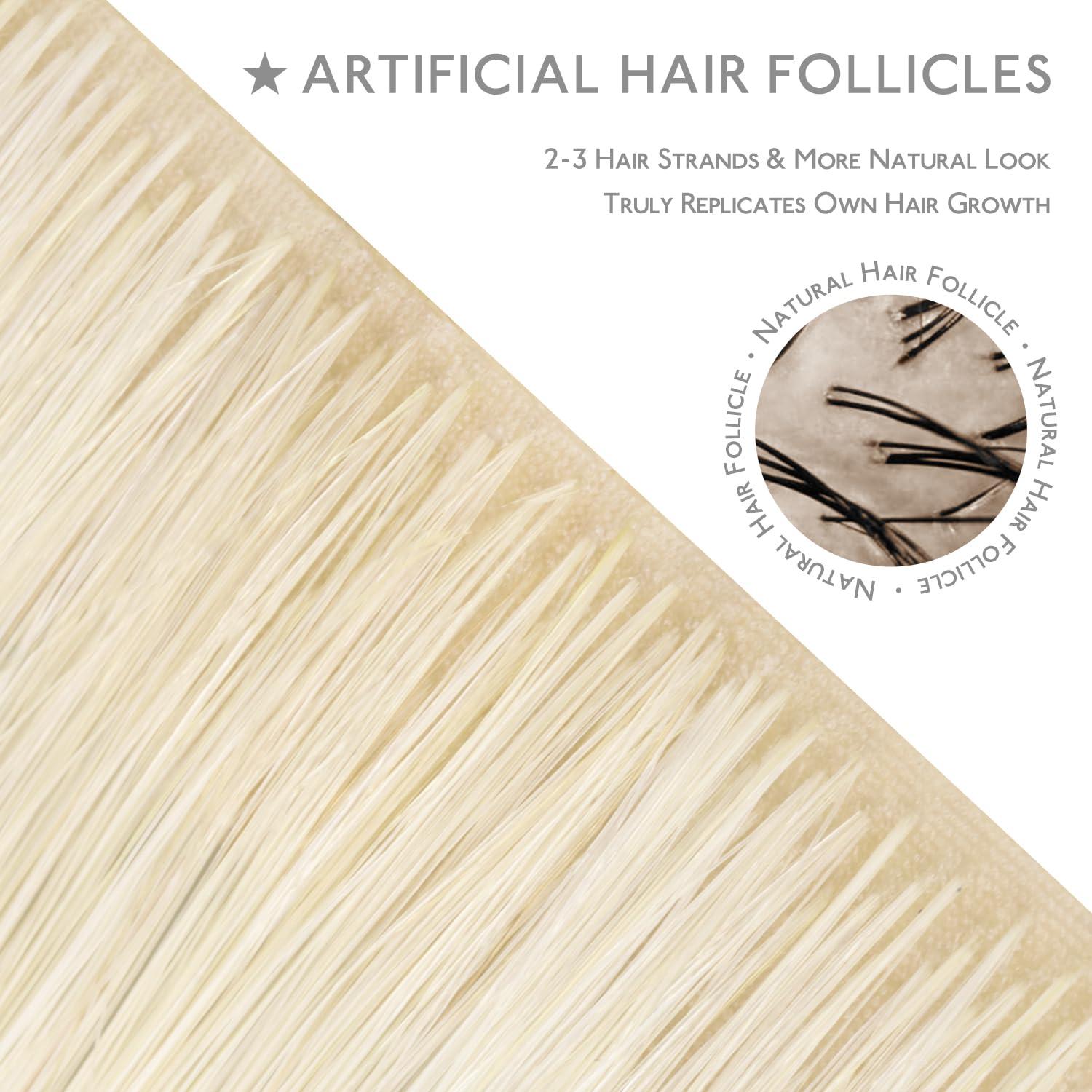 Wennalife WENNALIFE Invisi Edge Tape in Hair Extensions Human Hair, 22 Inch 50g 20pcs Platinum Blonde Invisible Luxury Remy Hair Extensions Natural Seamless Injected Tape Ins Straight Extensiones De Cabello