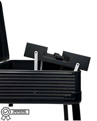 Mane Tame Professional Men\'s Grooming MANE TAME Barber Case - VIP Mobile Barber Station- Black - Includes (2) Bluetooth Speakers, TSA Locks, Removeable/Adjustable Legs