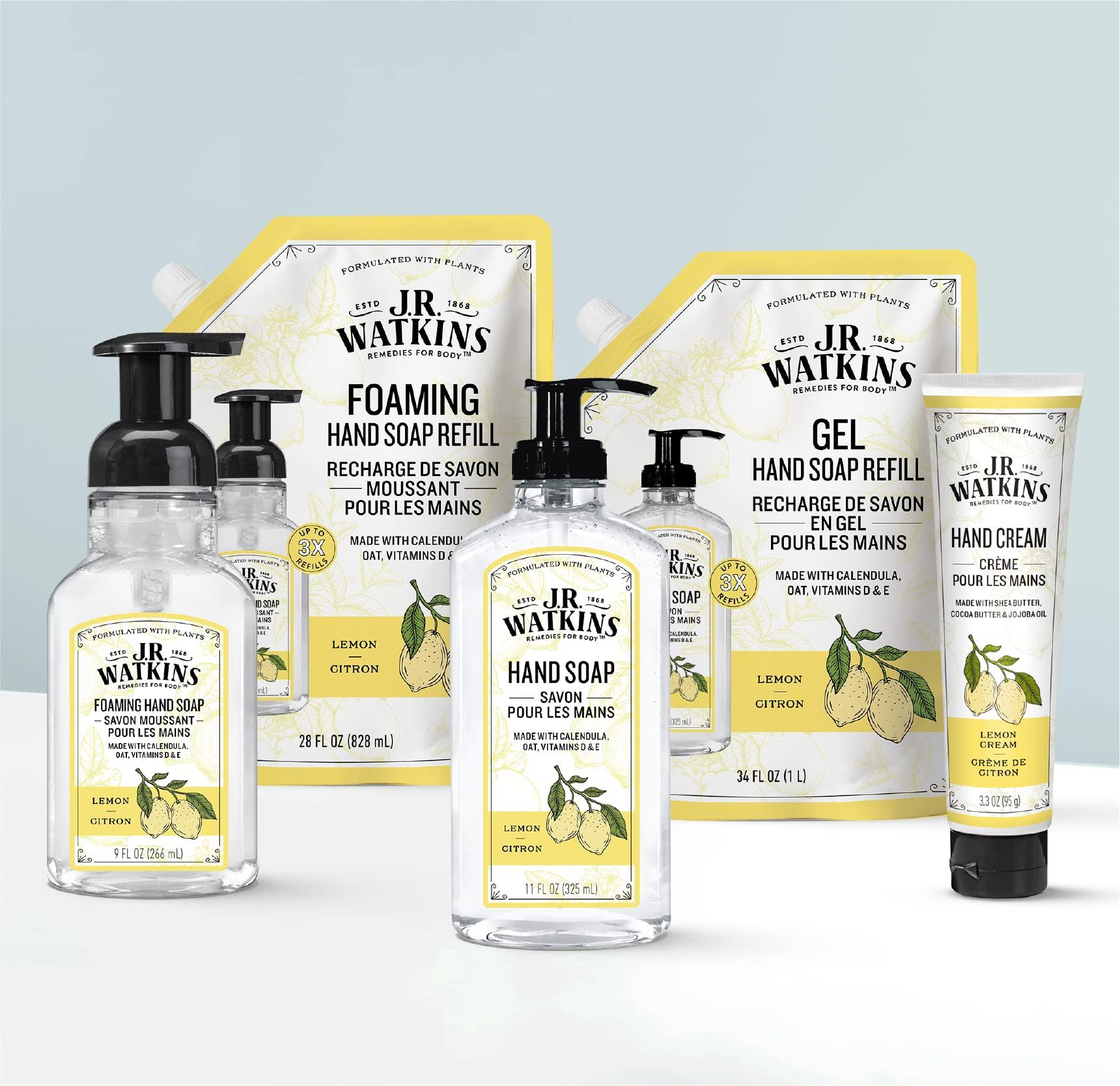 J.R. Watkins J.R. Watkins Foaming Hand Soap with Pump Dispenser, Moisturizing Foam Hand Wash, All Natural & Foaming Hand Soap Pump with Dispenser, Moisturizing All Natural Hand Soap Foam