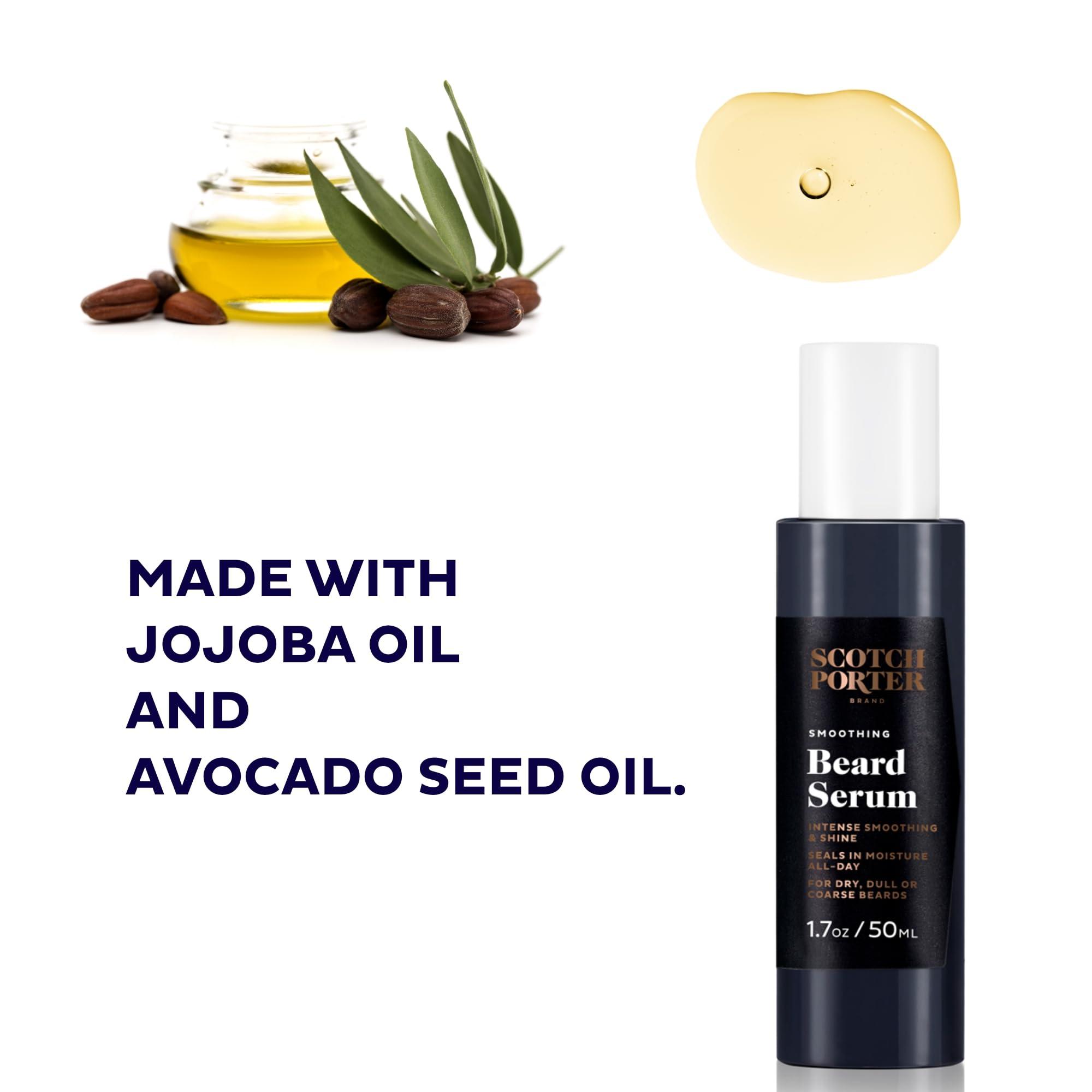 Scotch Porter Scotch Porter Leave-in Beard Conditioner and Smoothing Beard Serum for Men | Formulated with Non-Toxic Ingredients, Free of Parabens, Sulfates & Silicones | Vegan |Leave-in 4oz, Serum 1.7oz