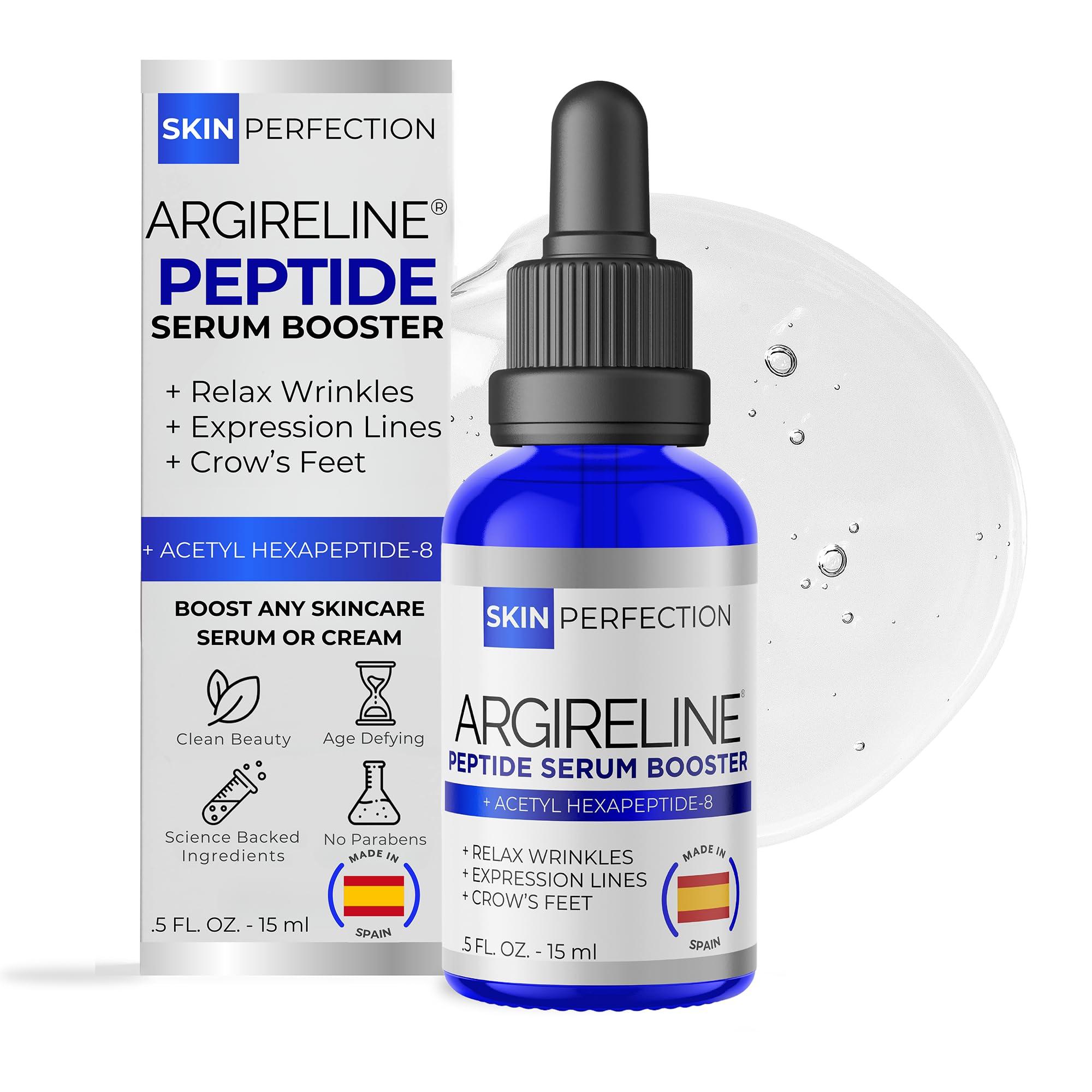 Skin Perfection Skin Perfection Argireline Serum - Peptides Serum for Face with Acetyl Hexapeptide-8 for Fine Lines & Wrinkles - Diy Anti Aging Argireline Booster Solution Mix with Any Skincare Products 0.5oz