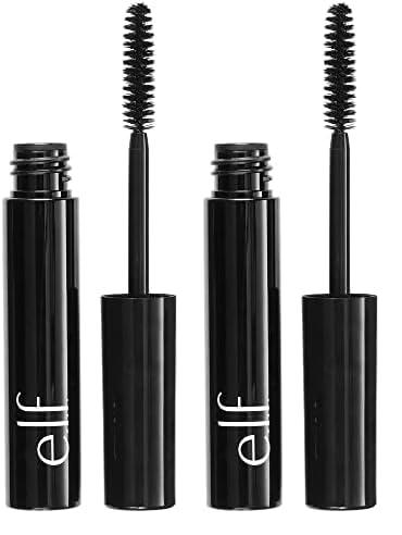 e.l.f. e.l.f. Cosmetics Volumizing Mascara, Mascara For Fuller, Thicker-Looking Lashes, Enriched With Vitamin E, Black,0.19 Fl Oz (Pack of 2)