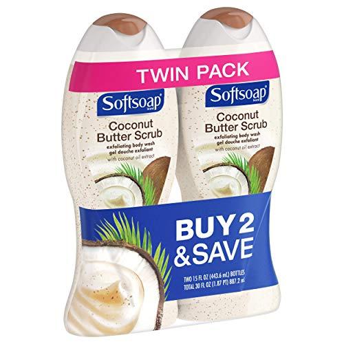 Softsoap Softsoap Body Butter Coconut Scrub, Body Buff Wash, 15 Ounce (Pack of 2)
