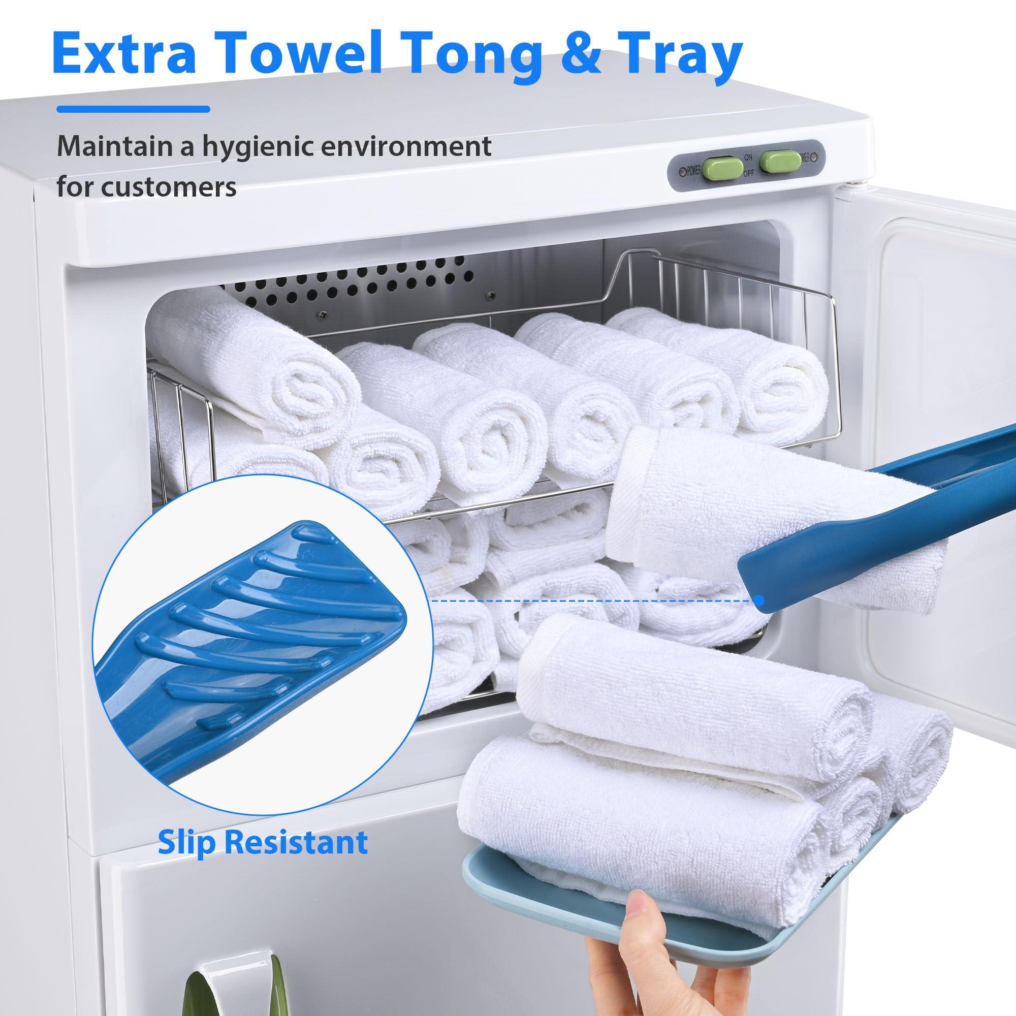 AW BYOOTIQUE Hot Towel Warmer Cabinet, 46L Extra Large Capacity, 2in1 Professional Double Towel Heater Mechine for Facial Spa, Massage, Hair Salon, Barber, Estheticians, Beauty Salon, White