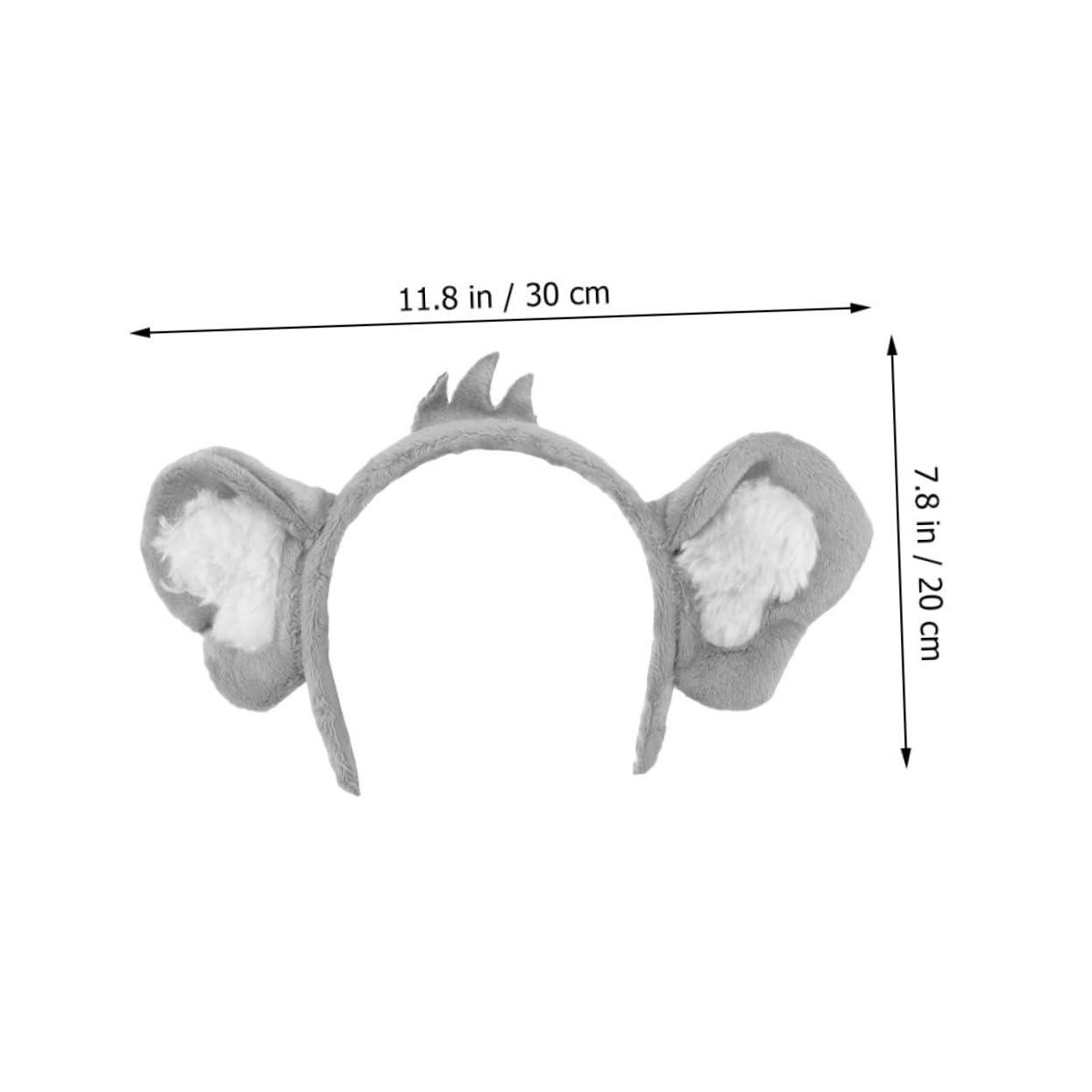 MAGICLULU MAGICLULU 2pcs Koala Ear Headband Cartoon Koala Headband Furry Animal Headbands Cute Koala Hair Hoop for Party Cosplay