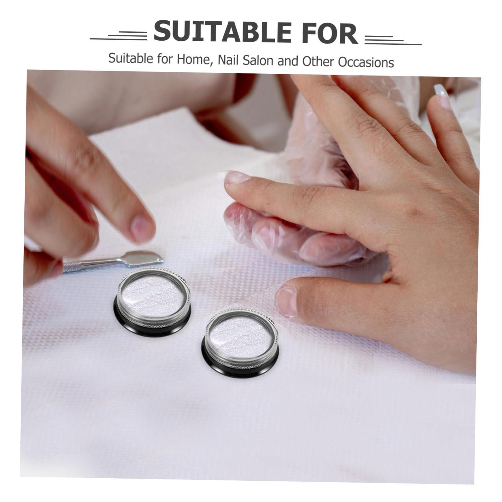 Mikinona Mikinona Nail Glitter Jars 8pcs Small Round Refill Jars for Nail Art Decorations Reusable Case Travel Size Jar