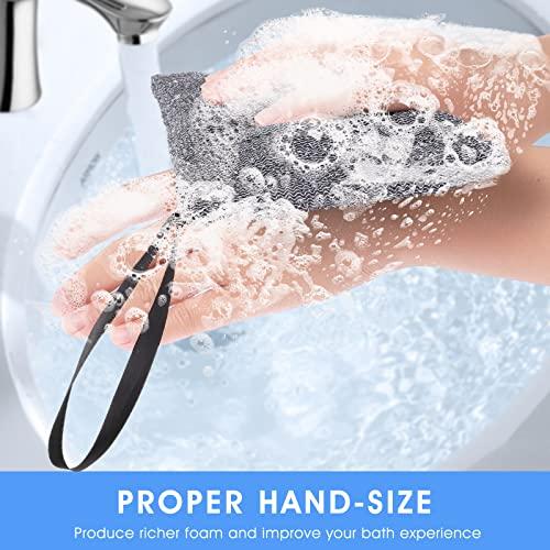 Sibba Sibba 2 PCS Soap Bar Holder Saver Body Scrubber Bath Sponges Shower Bag Pouch Case Container Mesh Cover Suds Sleeve Skin Tag Remover Body Scrubs Home Travel