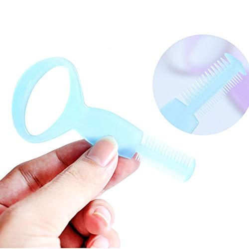 esowemsn 10pcs ABS Eyelash Makeup Tool Upper Lower Eye Lash Mascara Guard Applicator Guide with Eyelash Comb(Random Color)