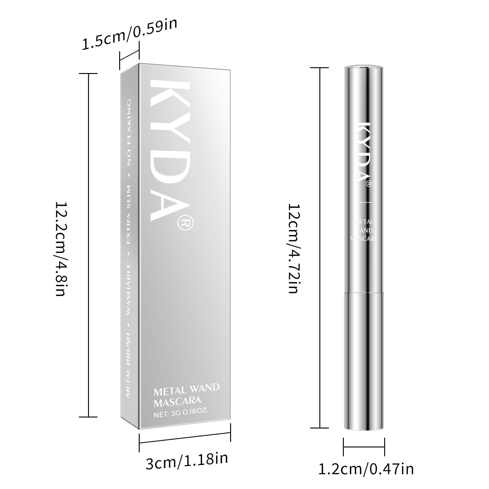 FREEORR FREEORR Washable Iron Wand Mascara Brown, Curling Iron Wand 3D Mascara Non-Clumping, Smudge-Proof Extra Slim Mascara with Metal Rod Wand Curling Eyelash Iron Brush Wand Mascara-Brown