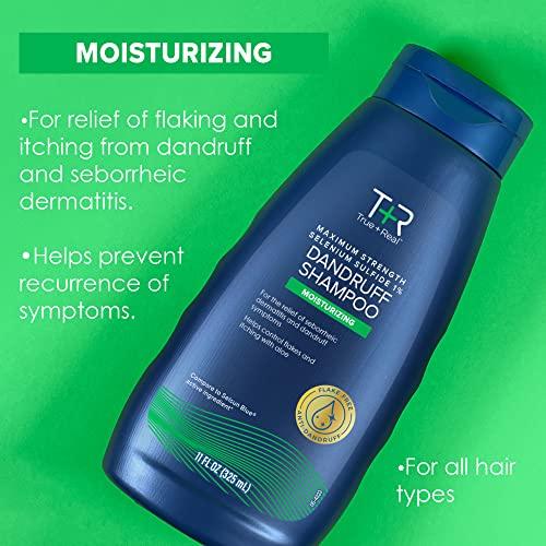 True+Real True+Real Moisturizing Dandruff Shampoo with Aloe and Selenium Sulfide 1%, 11fl oz