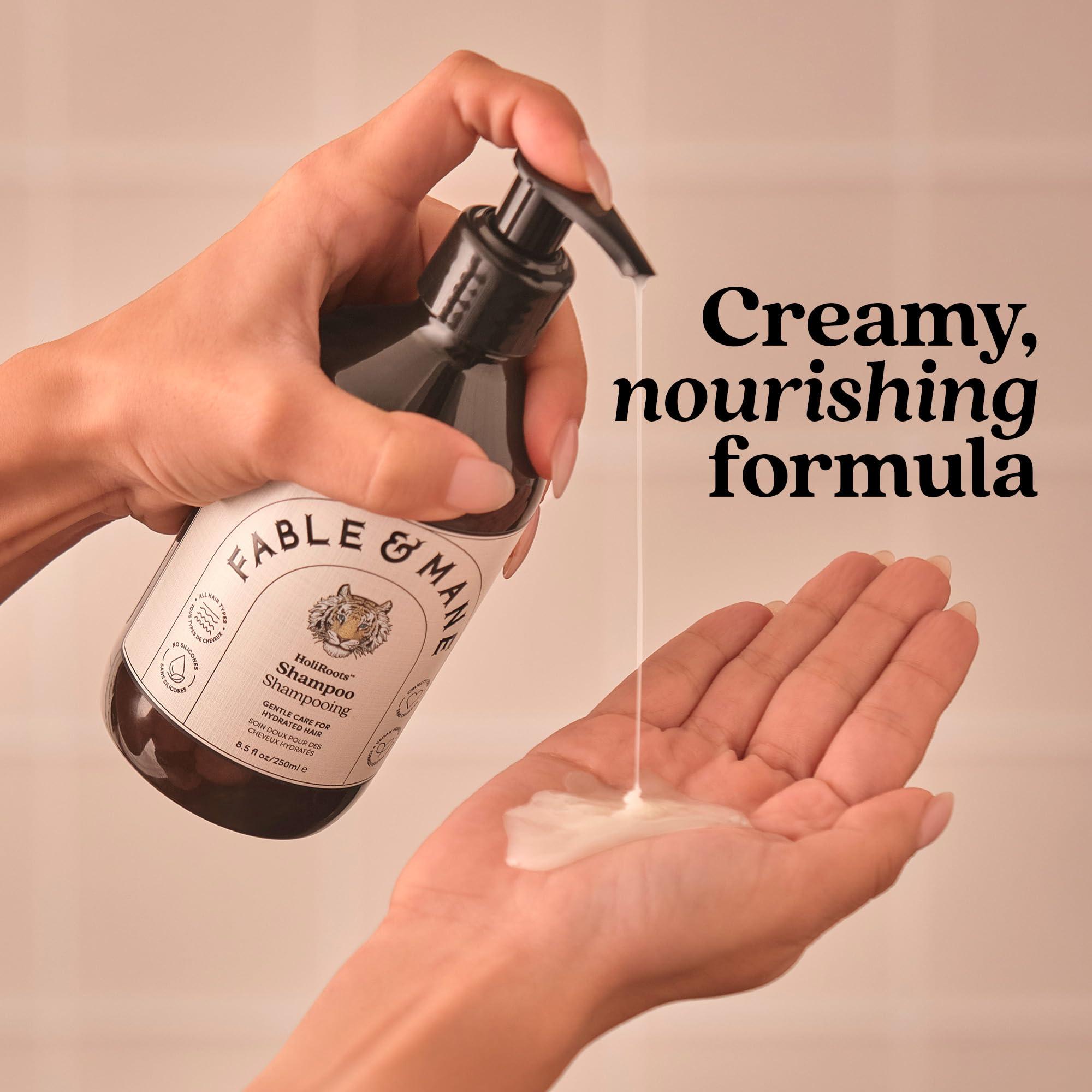 Fable & Mane Fable & Mane Hydrating Shampoo, Moisturises and Cleanses Dry, Damaged Hair with Aloe Vera and Coconut Oil. For Medium to Thick Hair Types