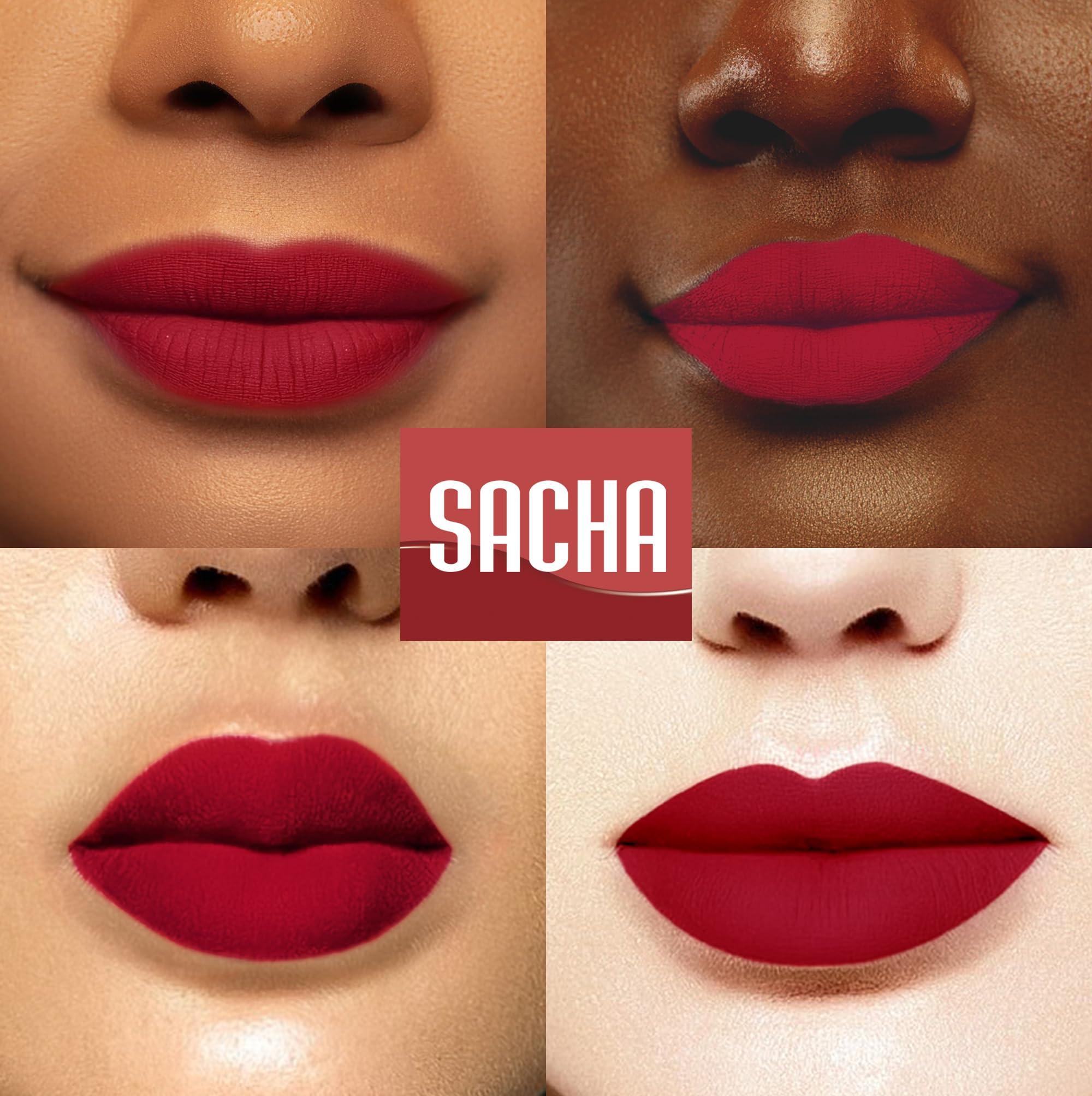 Sacha Cosmetics Intense Matte Lip Velvet by Sacha Cosmetics, Long Lasting Liquid Lipstick Lip Color Makeup, Best Lip Stain Tint Stick, 0.20 oz,5.0 g, Hello Boys!
