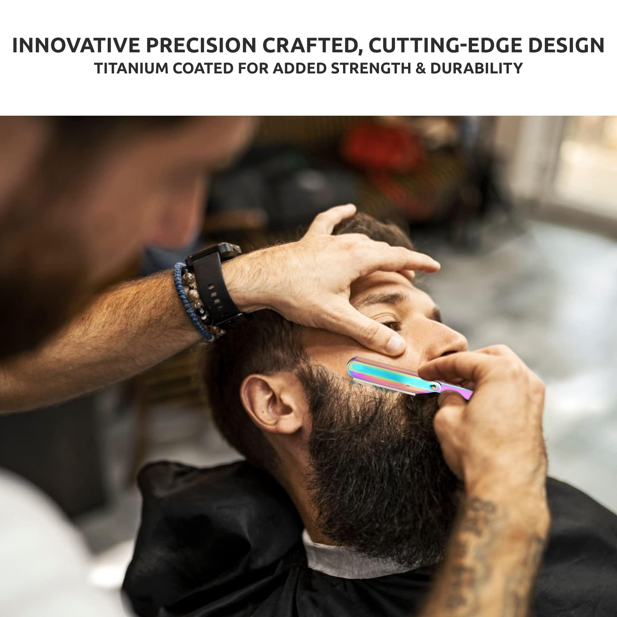 UNIC BEAUTY Straight Razors for Men - Professional Barber Razor for Close Shave with Premium Quality Edge, Blades Pack & Maintenance kit included with Pouch