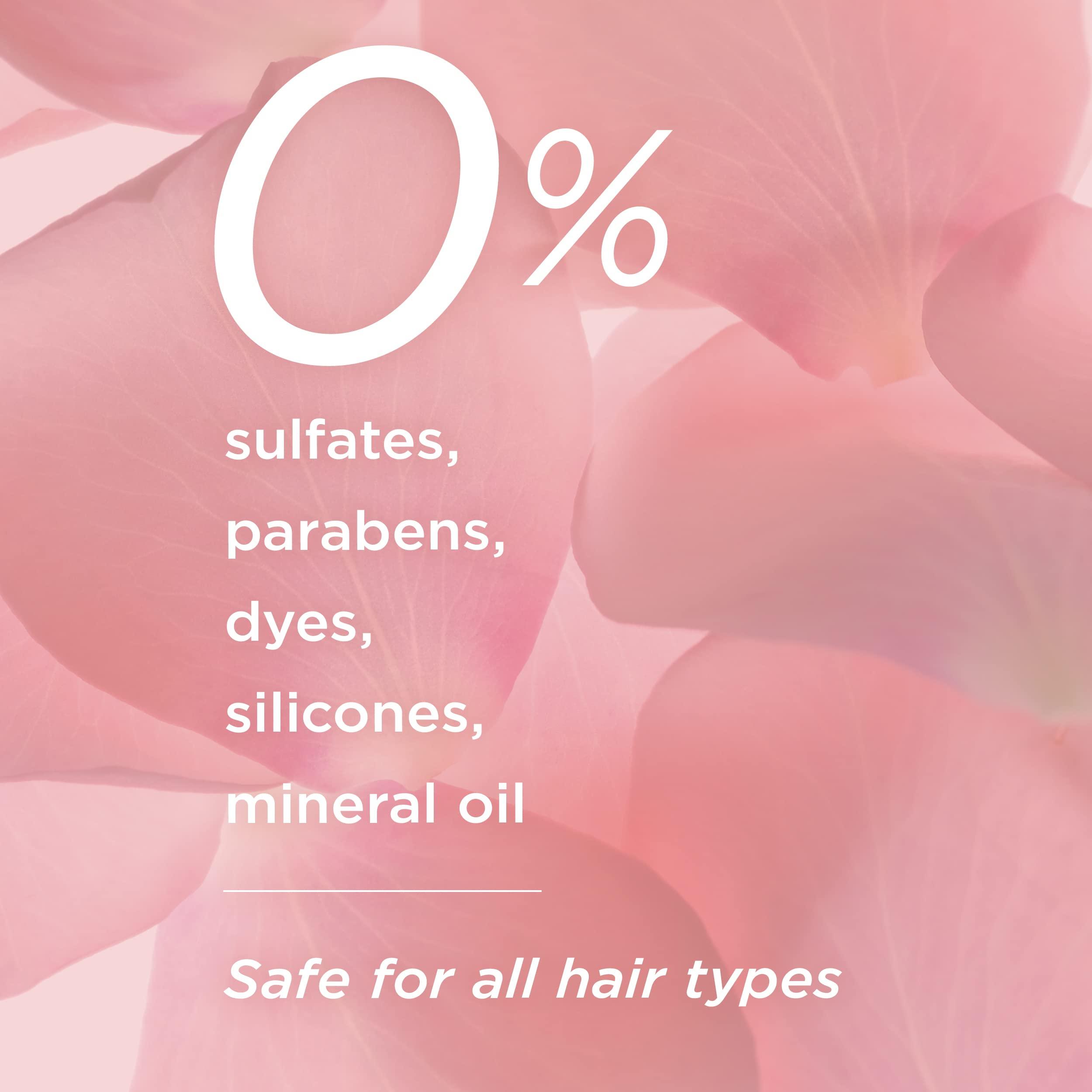 Pantene Pantene Sulfate Free Shampoo and Conditioner Set, Rose Water, Soothing and Moisturizing, Infused with Vitamin B5, for all Hair Types, Safe for Color Treated Hair, Pro-V Blend, 17.9 Fl Oz Each, 2 Pack