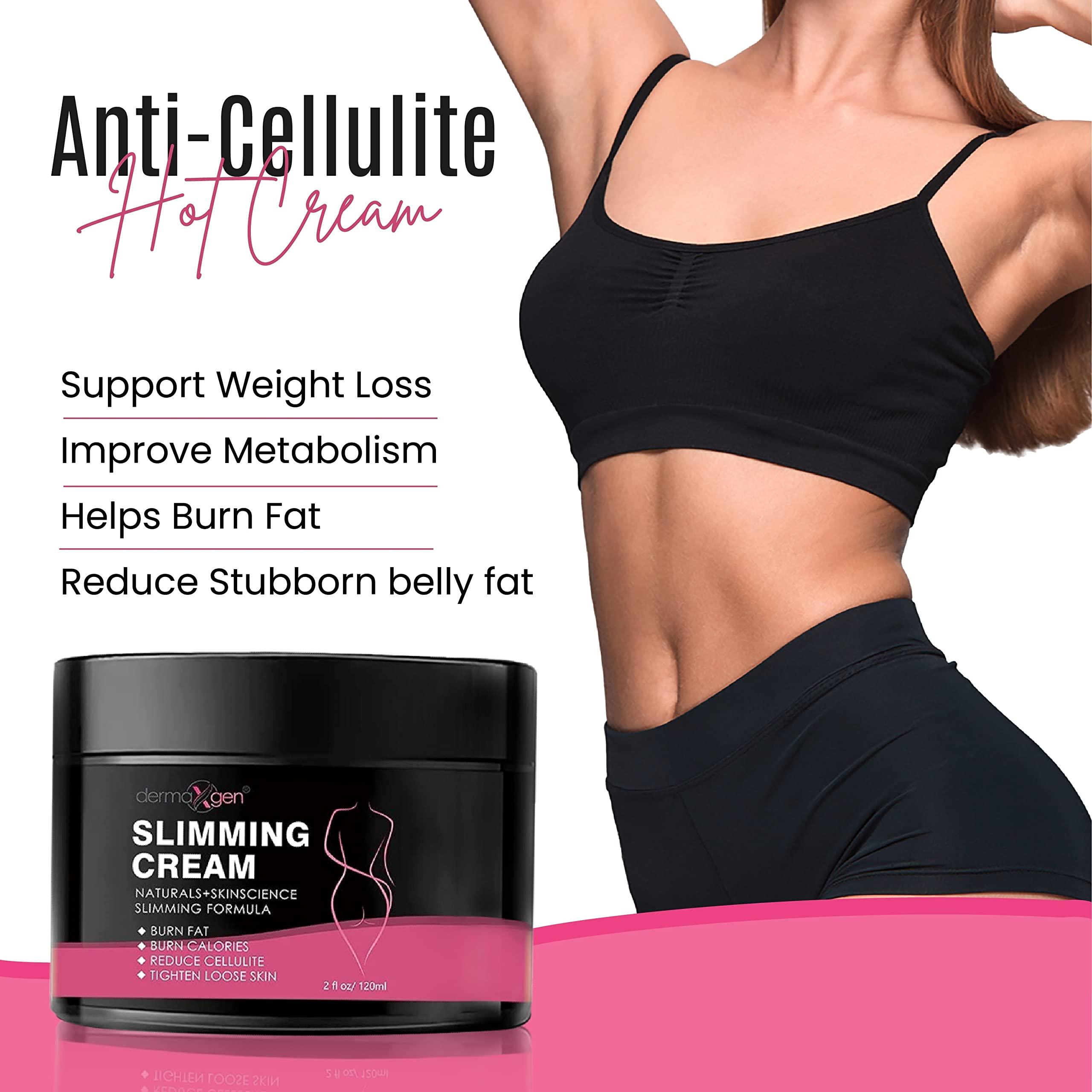 DERMAXGEN Dermaxgen Slimming Cream For Tummy, Abdomen, Belly and Waist Firming Cream - 100% ORGANIC NATURAL Anti Cellulite Cream - Natural Ingredients