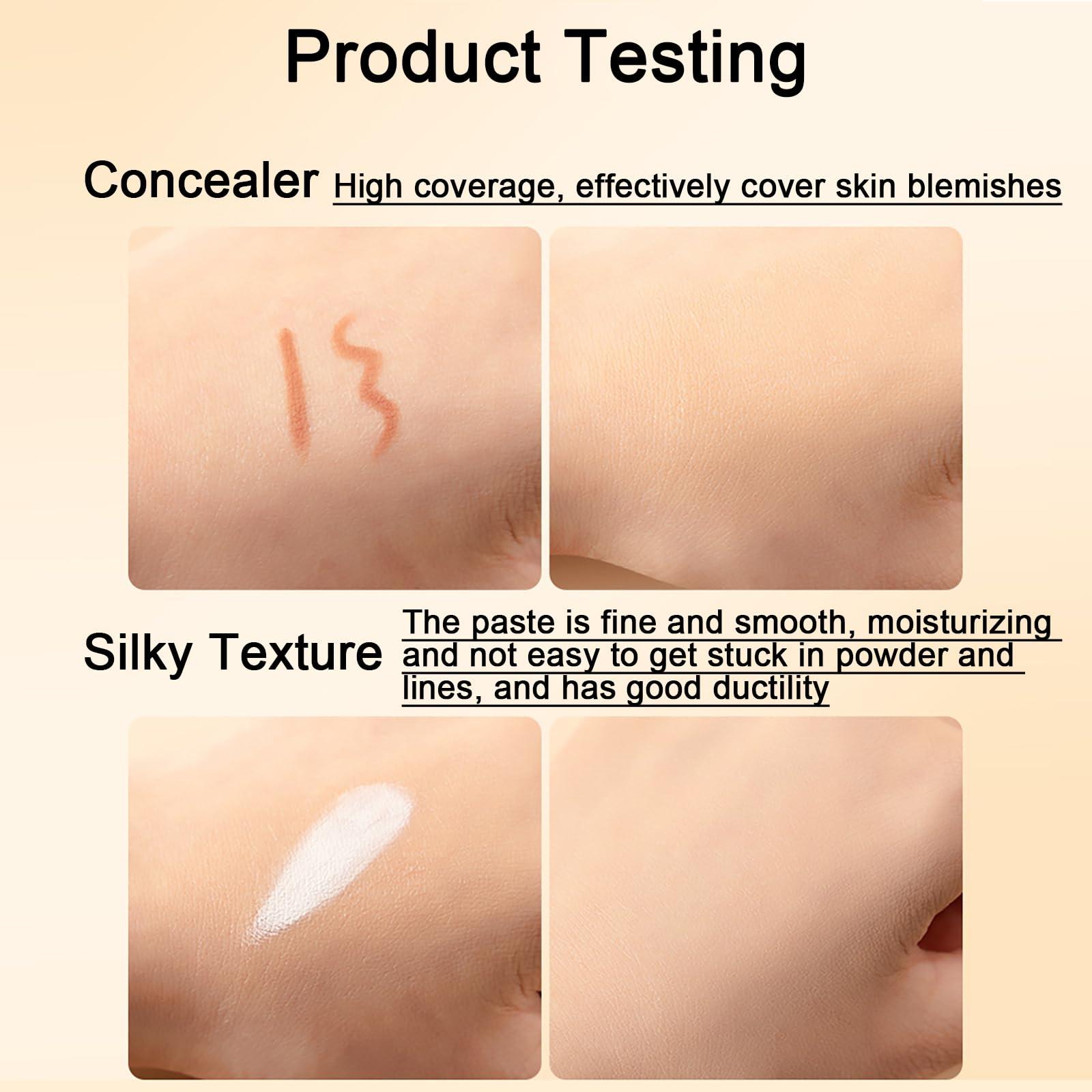 CHSEEO CHSEEO 16 Color Corrector Concealer Foundation Palette Cream Set, Orange Green Peach Color Correcting Camouflage Makeup Cream Contour Palette with 11Pcs Makeup Brush Kit for Dark Circles Dark Spots