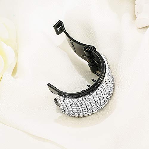 KINFENE Crystal Eleven-row Rhinestone Ponytail Hair Ring for Long Hair Horsetail Buckle Simple Hair Ties Ponytail Hair Cuff Hair Bands
