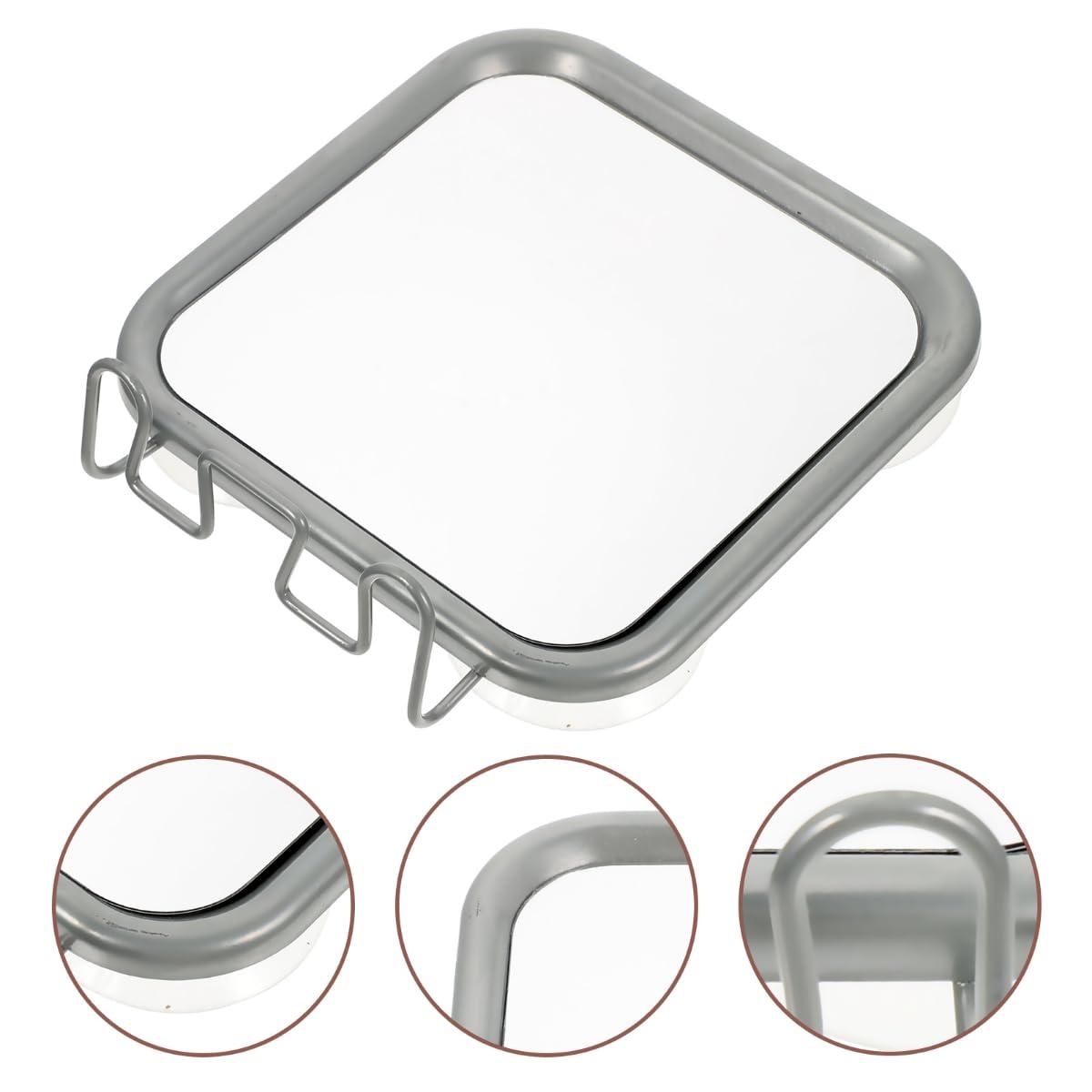 Samlee Fogless Shower Mirror with 4 Suctions - Anti-Fog Mirror for Shaving in Shower, Razor Holder Included, Ideal for Bathroom, Vanity, Bathtub