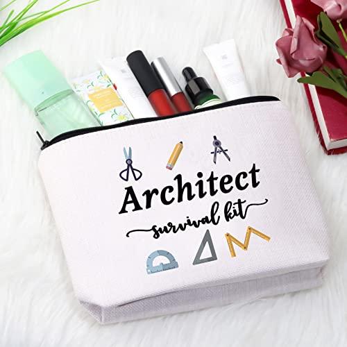 GJTIM GJTIM Architecture Gifts Architecture Student Gift Architect Survival Kit Zipper Pouch Funny Makeup Bag for Architects (Survival Kit Architect bag)
