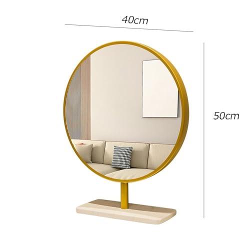 GLigeT GLigeT Vanity Mirror Modern Simple Makeup Mirror Bedroom Countertop Beauty Mirror Light Luxury Iron Large Dressing Mirror Household Cosmetic Mirror