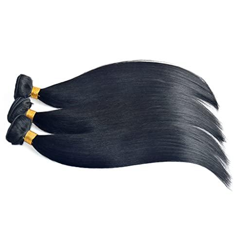GREEMEO 3 Bundles of Straight Hair Weave in Jet Black (26 26 26 Inches)