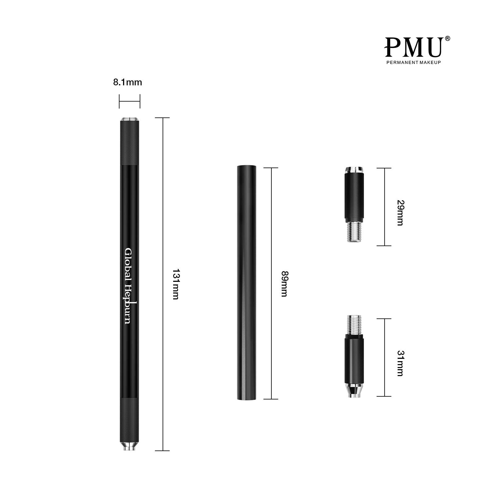 PMU PERMANENT MAKEUP PMU 2 in 1 Aluminum Manual Microblading Pen for Eyebrow Permanent Makeup Tattoo Pen