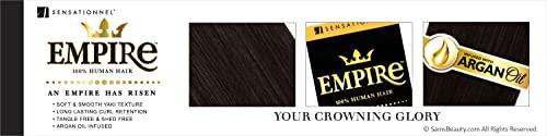 Hair Zone Sensationnel Human Hair Weave Empire Yaki Weaving (20 Inch (Pack of 2), 1B)