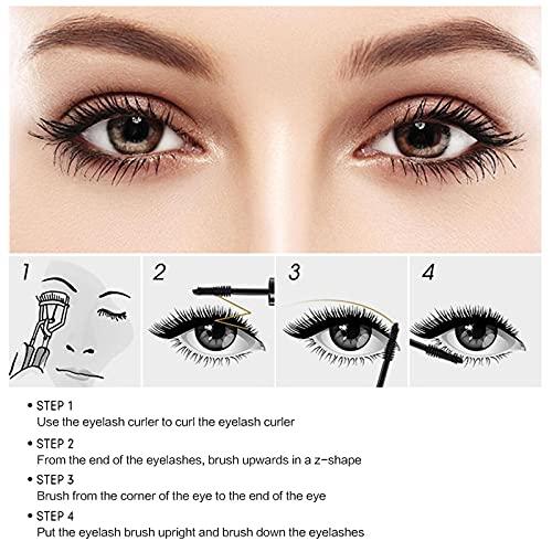 Daveitl Large Brush Mascara, Waterproof Long Lasting Mascara Eyelash Extension Styling Thicker, Voluminous Eyelashes Smudge-Proof, Lengthening Non Clumping & Easy to Remove, Mascara Cream Makeup