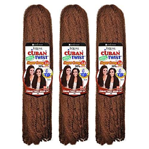 SBME FreeTress Equal Synthetic Hair Braid - CUBAN TWIST 24" (3 PKS, T530)