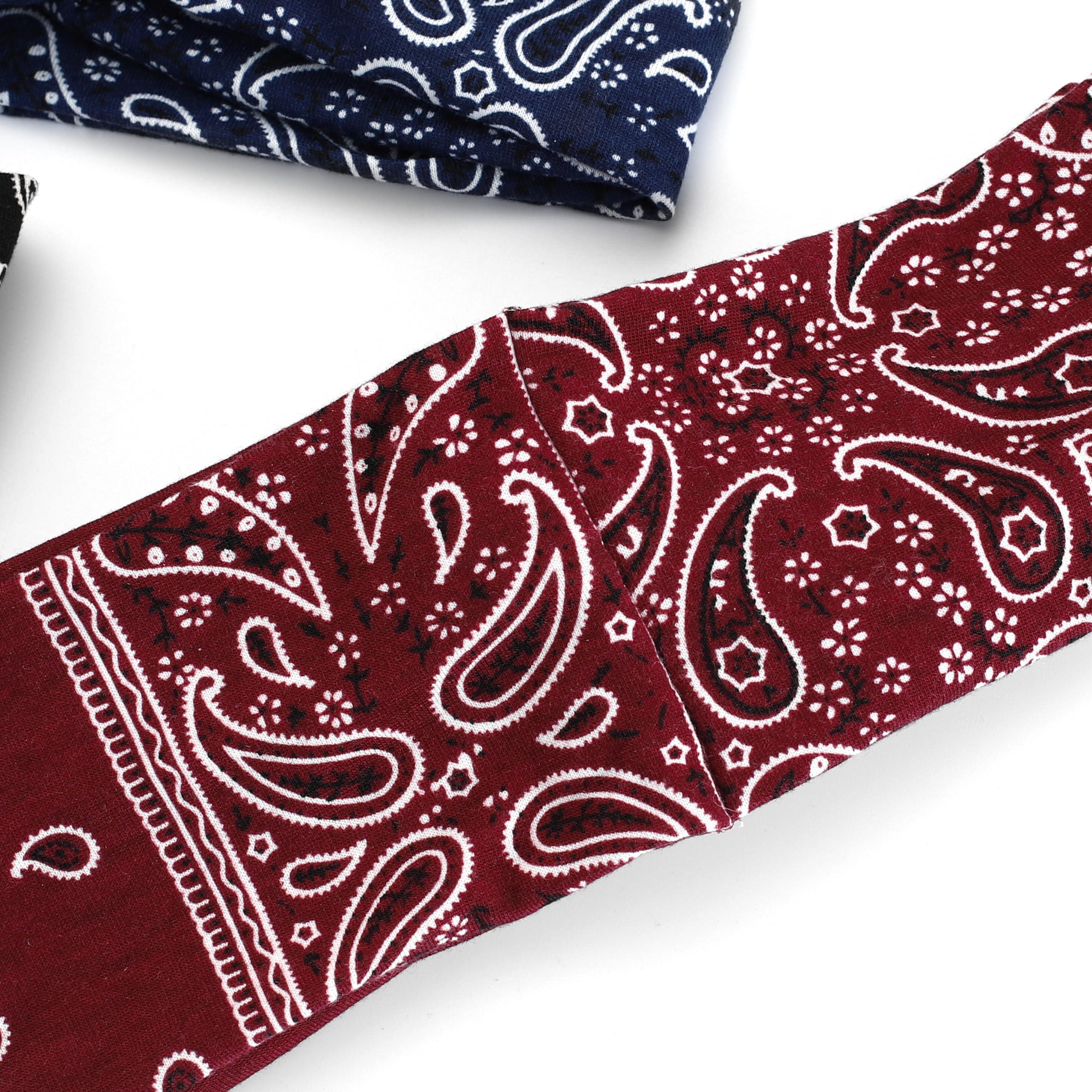 Catery Catery Boho Cloth Headbands Yoga Wide Hair Bands Knot Elastic Hair Wraps for Women(Pack of 3)