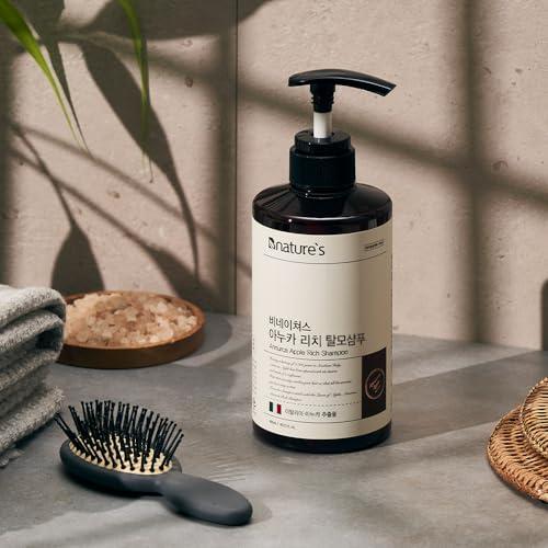 Bnature\'s Annurca Rich Hypoallergenic Hair Loss Relief Shampoo with Anuka Apple Extract. 16.23 FL OZ. Sensitive Scalp Care and Cleansing