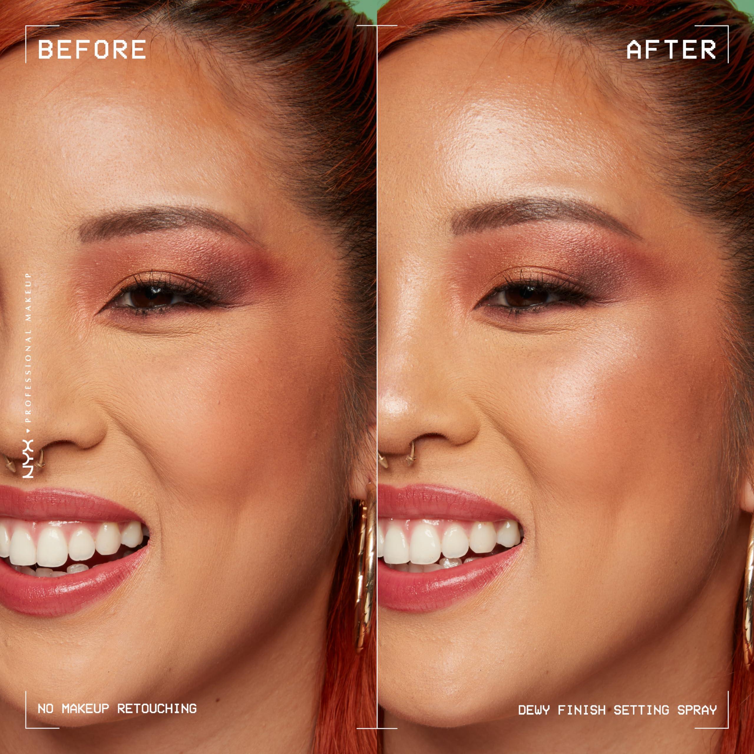 NYX PROFESSIONAL MAKEUP NYX PROFESSIONAL MAKEUP Makeup Setting Spray - Matte + Dewy Finish, Long-Lasting Face Mist for up to 16HR Wear, Vegan Formula (Pack Of 2)