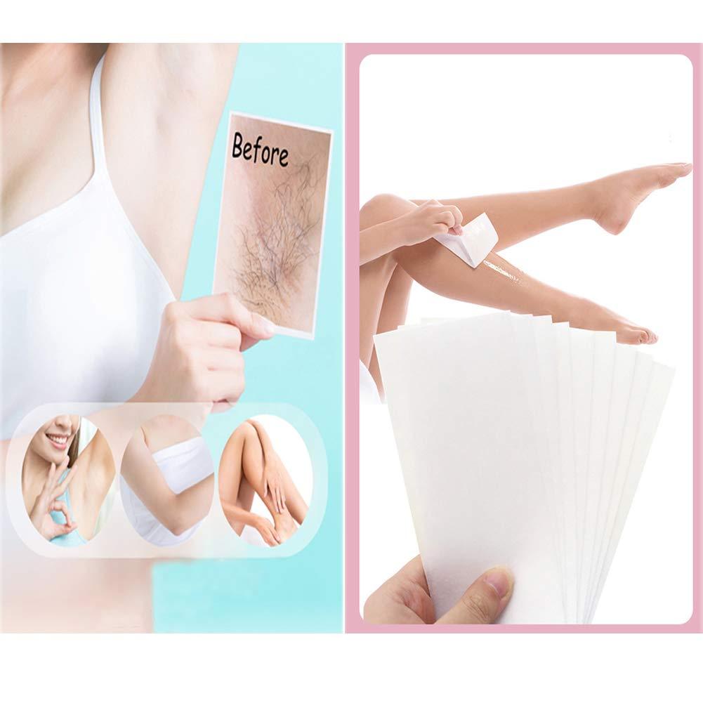 BlingKingdom BlingKingdom 100pcs Paper Wax Waxing Strips for Arms Legs Lip Eyebrow Oxter of Women and Men