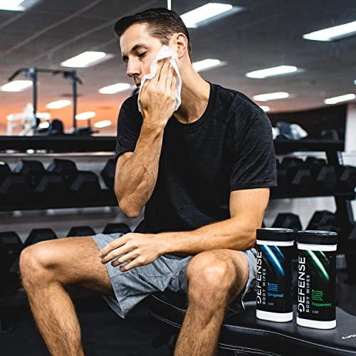 Defense Soap Defense Soap Antifungal Medicated Bar Soap, Tea Tree Body Wipes (40 Count) 2 Pack, & Body Wash 12 oz 2 Pack - Natural Shower Gel