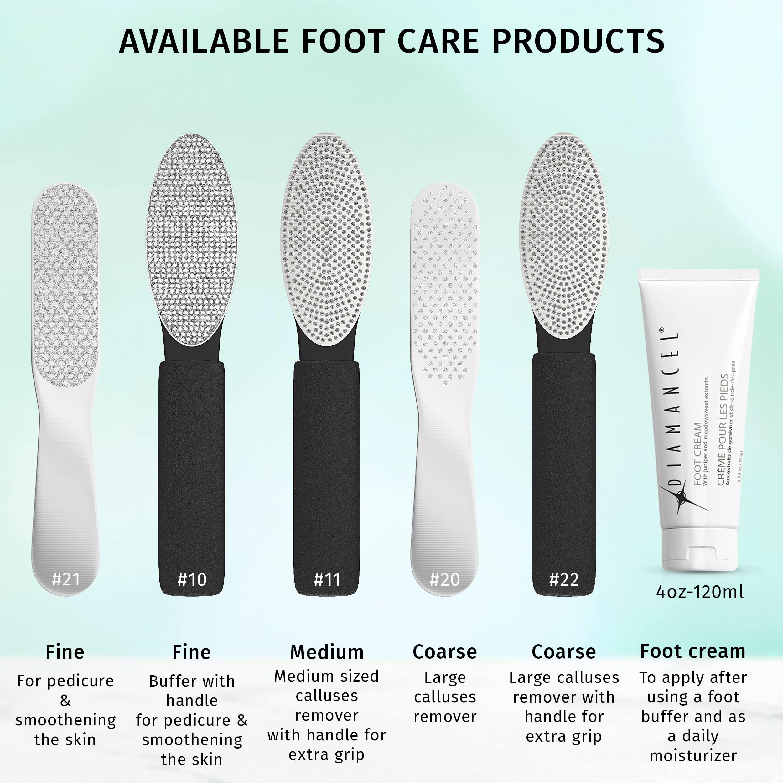 Diamancel Diamancel Luxury Diamond Foot Buffer - #11 Medium Grit Rasp – For Average Calluses, Rough Skin & Regular Maintenance