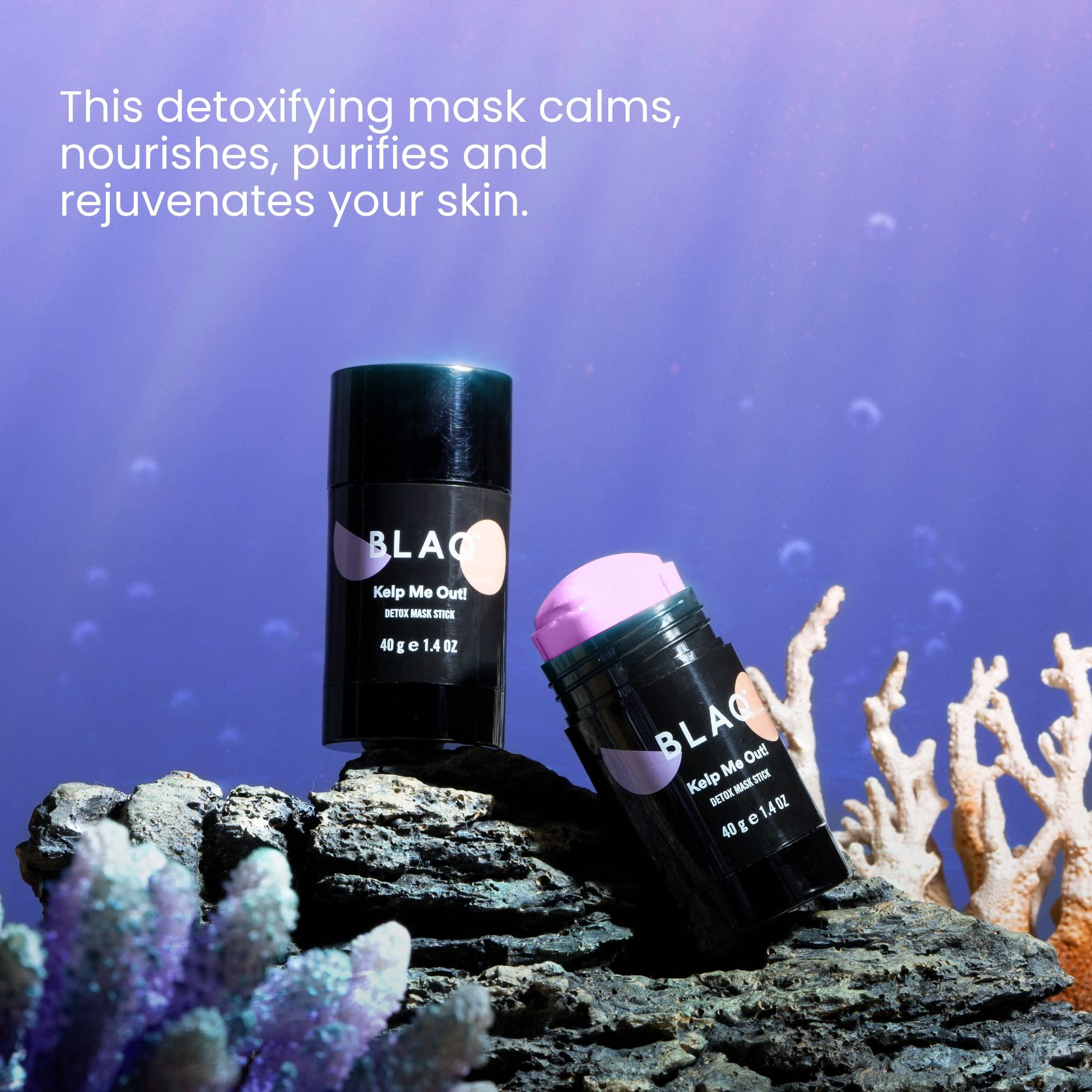 BLAQ BLAQ Kelp Me Out Detox Mask Stick with Marine Algae and Kaolin Clay - Fast, mess free application - To calm, nourish, purify, protect, rejuvenate tired, dull-looking skin with anti-aging properties
