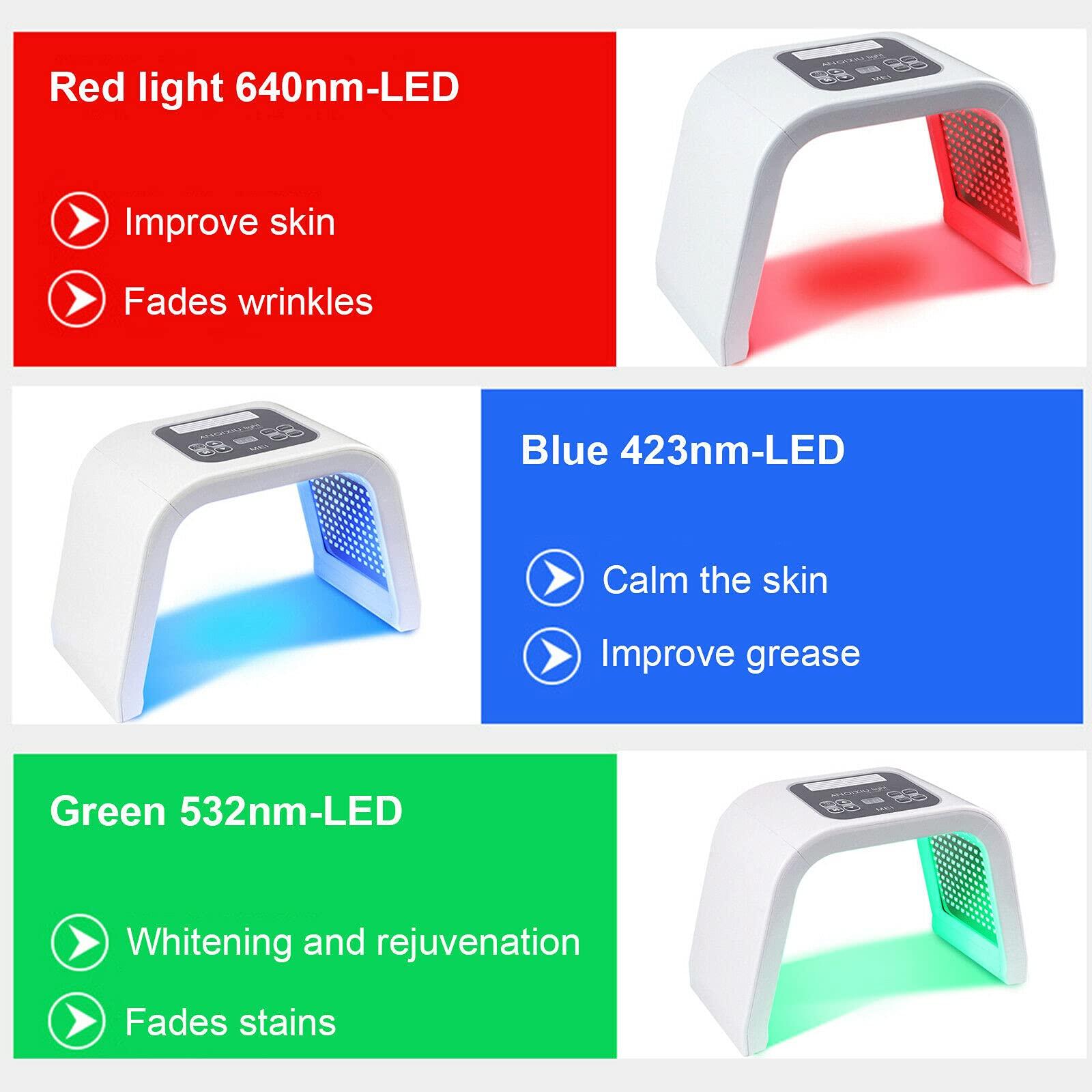 TFCFL TFCFL Led Face Mask Light Therapy LED Face Skin Light, 7 Color LED Face Mask Led Light Therapy Facial Skin Care Mask Facial Equipment Beauty Machine for Skin Care at Home
