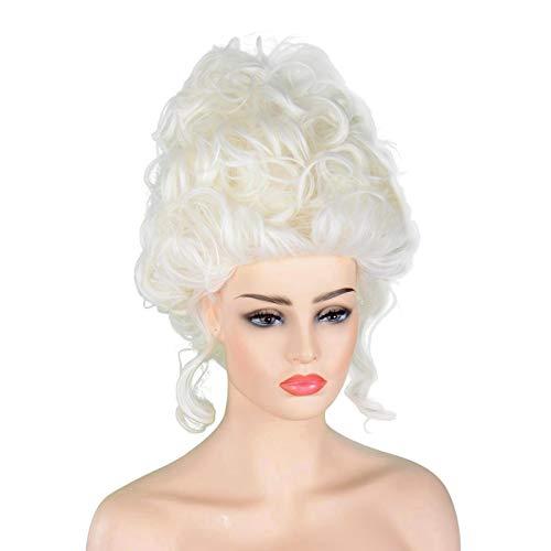 Wraith Of East 18th Century Baroque Marie Antoinette Wigs Ladies Adult Halloween Cosplay Accessories (Ivory)