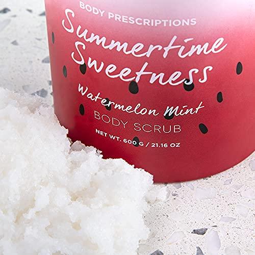 Body Prescriptions Body Prescriptions "Summertime Sweetness" Body Scrub, Exfoliating Body Wash, for Nourished and Ultra Smooth Skin, Cleanser Infused with Watermelon and Mint