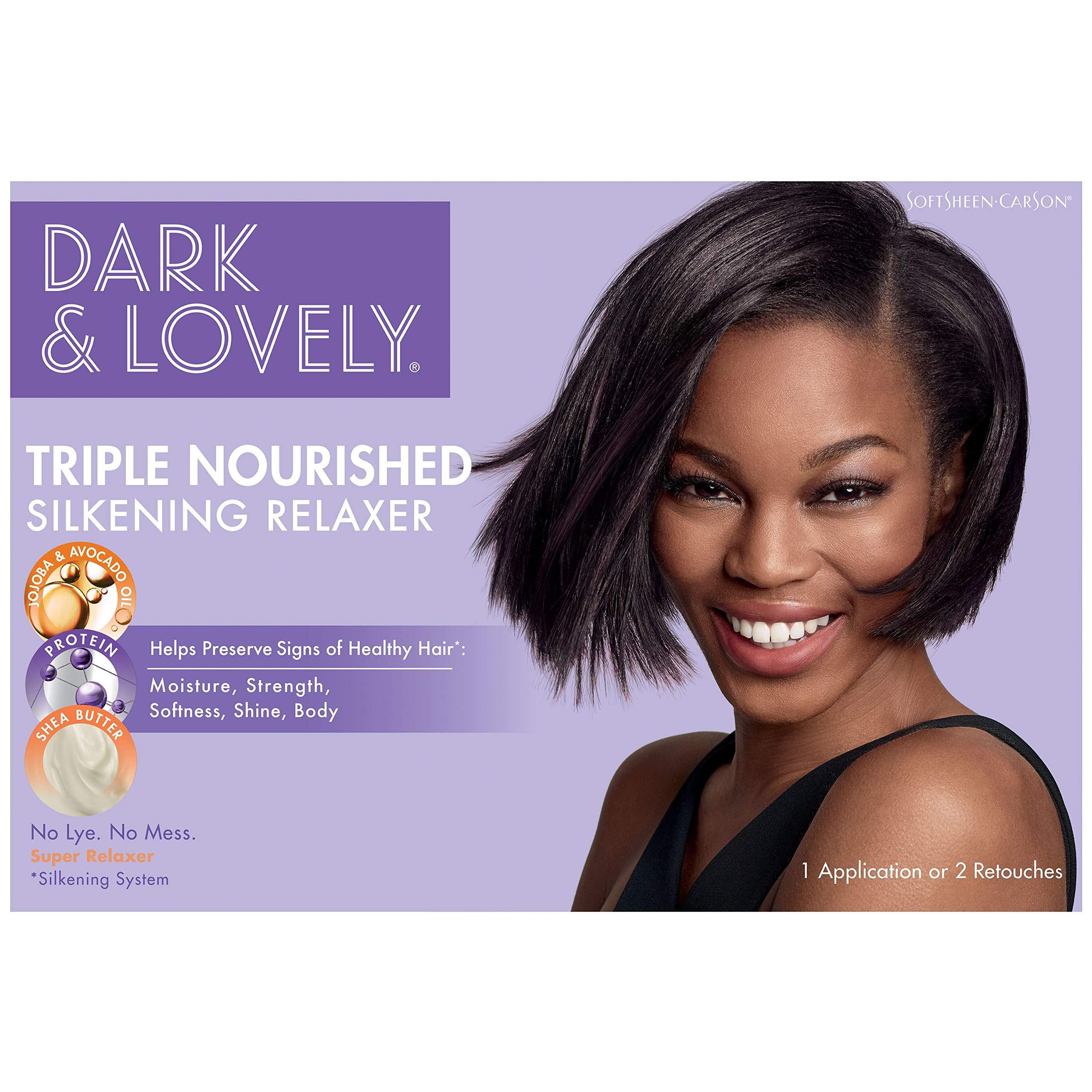 Soft-Sheen Carson SoftSheen-Carson Dark and Lovely Triple Nourished Silkening No-Lye Relaxer with Shea Butter, Super