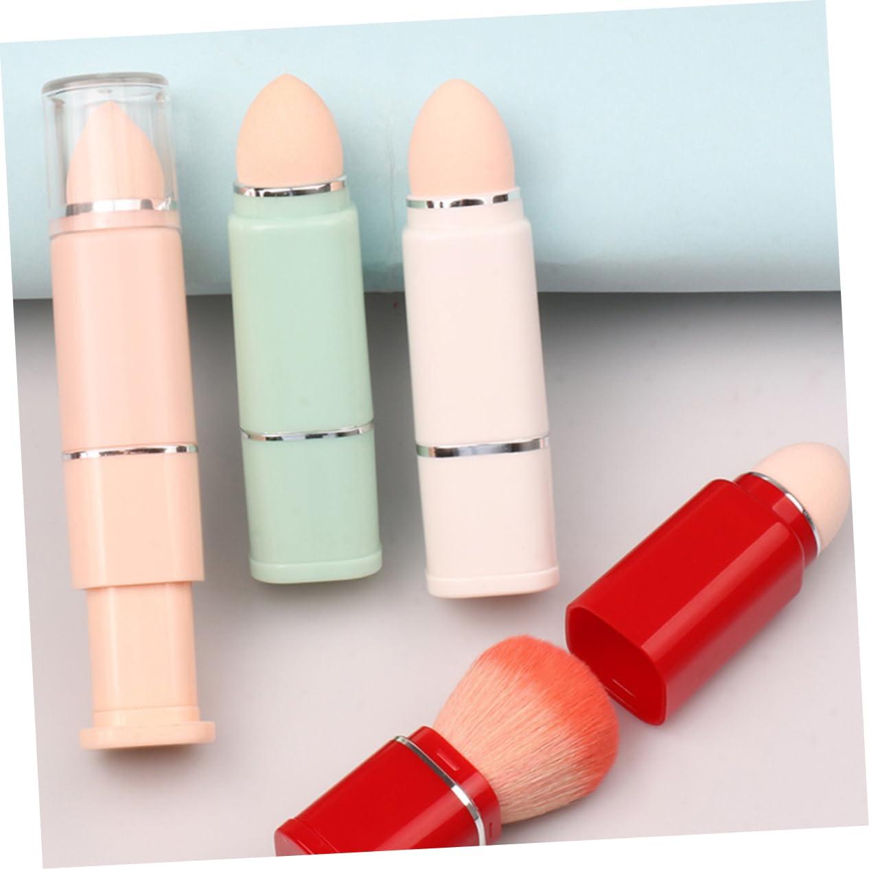 Outanaya Outanaya 2 in 1 Makeup Brush Blush Brush Travel Makeup Brush Retractable Makeup Brush Loose Powder Brush Bb Cream Brush Liquid Foundation Brush Cosmetics Brush Powder Brush Plastic