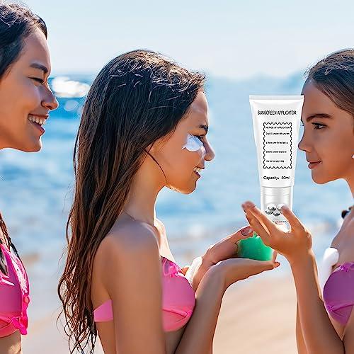 ABPWO ABPWO Sunscreen Roller Applicator, Sunscreen Applicator for Kids, Sunblock Applicator for Kids, Refillable Roll On Sunscreen Applicator for Suncream and Lotions (Color : Pink, Size : 200ml)