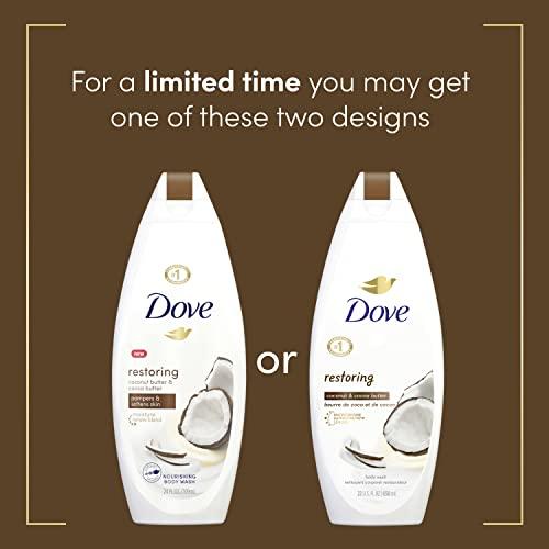 Dove Dove Purely Pampering Body Wash for Dry Skin Coconut Butter and Cocoa Butter Effectively Washes Away Bacteria While Nourishing Your Skin 22 oz 4 count