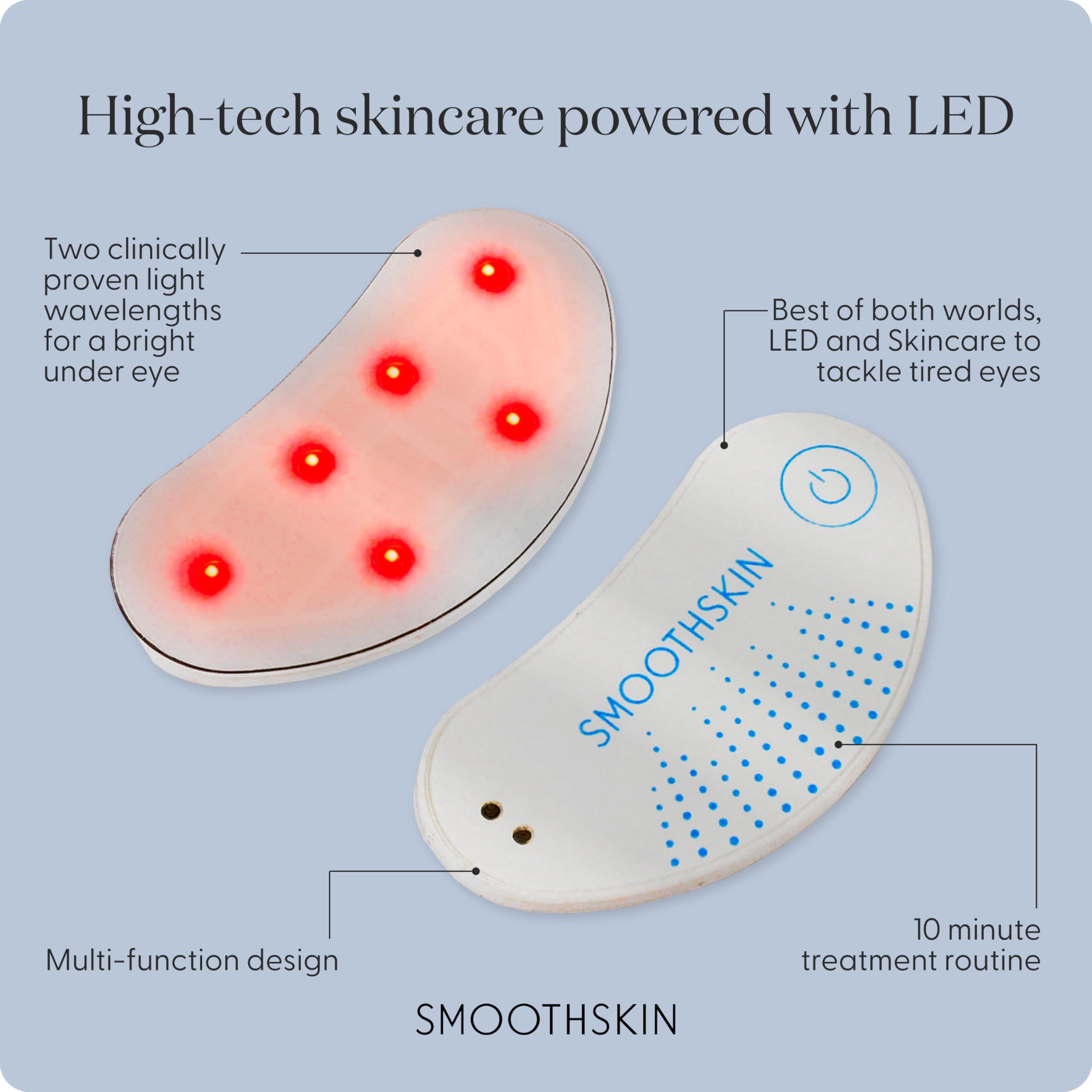 SMOOTHSKIN SmoothSkin Under-Eye Red Light Therapy Device, LED Eye Patches with 24 Hydrocolloids, for Dark Circles, Wrinkles & Puffiness