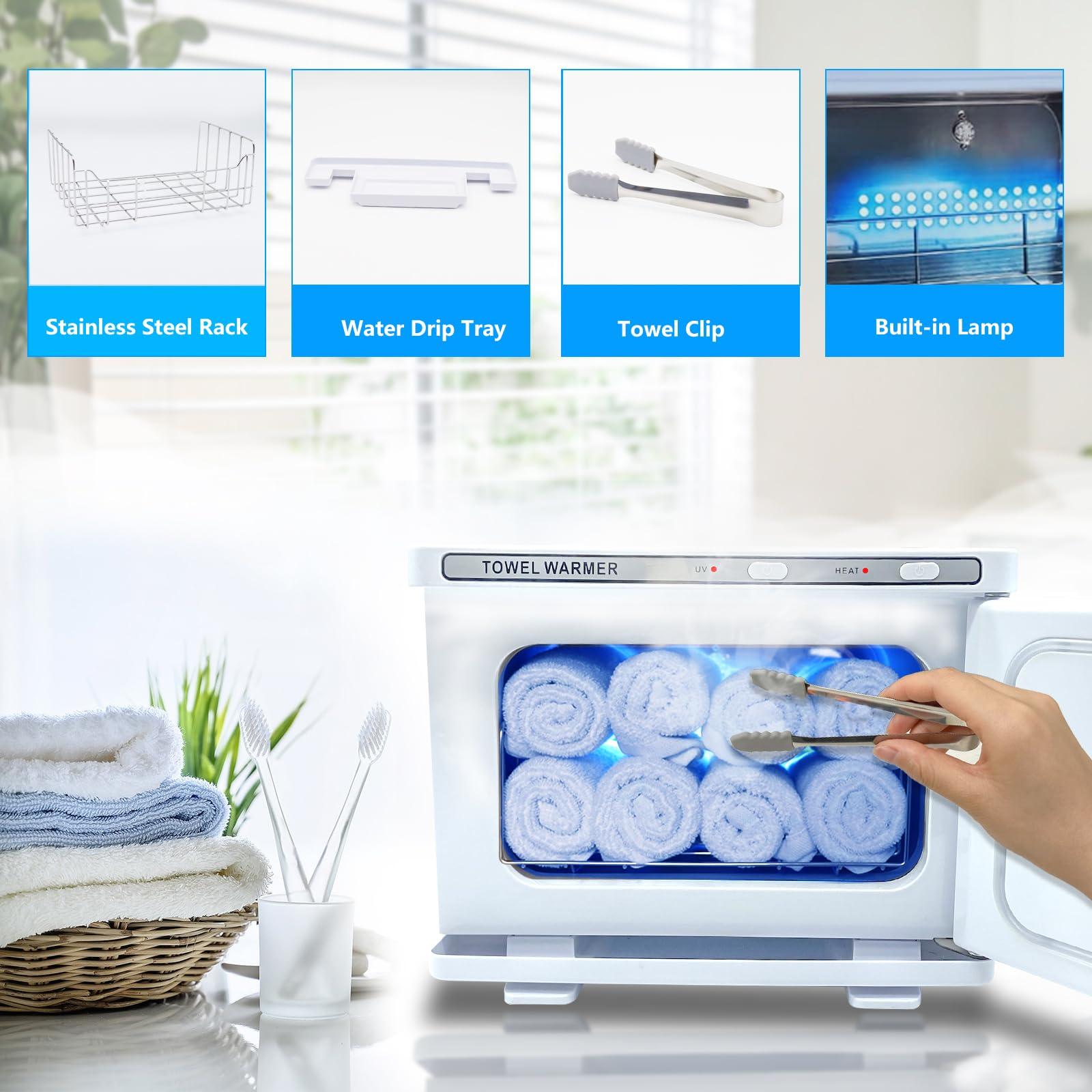 JXSDLIY JXSDLIY Hot Towel Warmer for Salon Beauty Bathroom Hot Towel Cabinet 2-in-1 Personal 8L Small Capacity owel Warmers Spa, Upgrade Fast Heating Towel Heater Towel Steamer (8L, White)