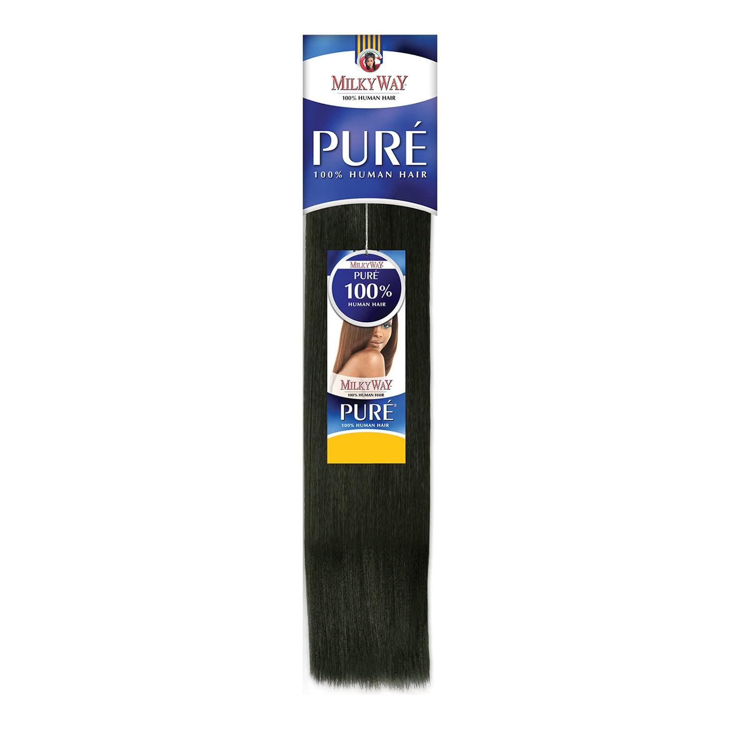 Free Tress Human Hair Weave MilkyWay Pure Yaki (10 Inch (Pack of 2), 4)