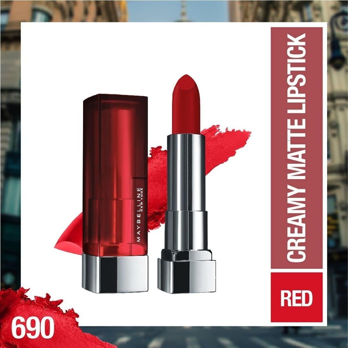 Generic The Fashion Hub Matte Lipstick, Intense Colour, Moisturised Lips | Color Sensational Creamy Matte | Make up Gift for her Siren in Scarlet 6 ml(Pack of 1)