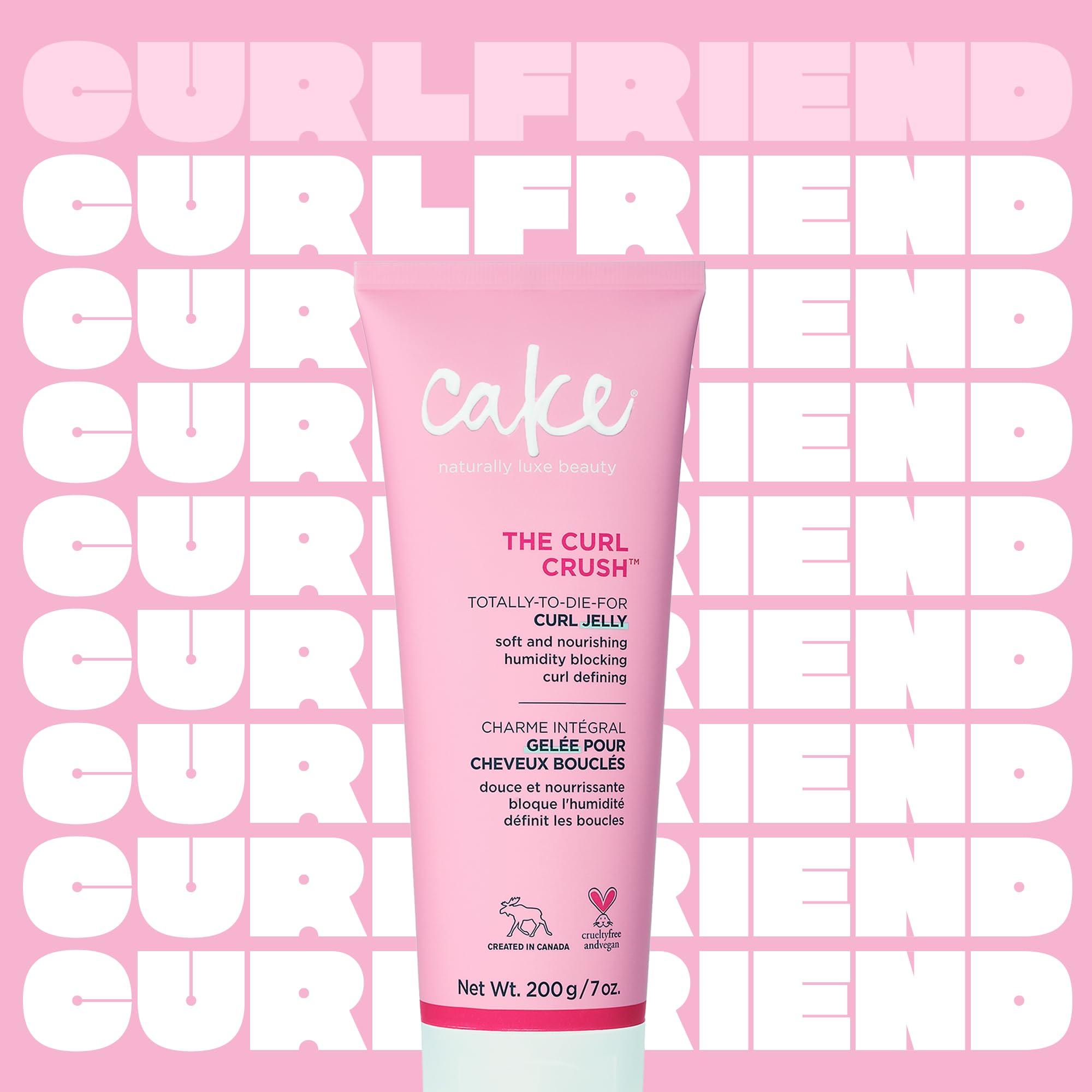 Cake Beauty Cake Beauty Curl Jelly, The Curl Crush Moisturizes & Nourishes Curls - Lightweight for Soft Hold & Shiny Finish - Humidity Blocking For Frizz Control - For Curly Hair- 7 oz / 200g