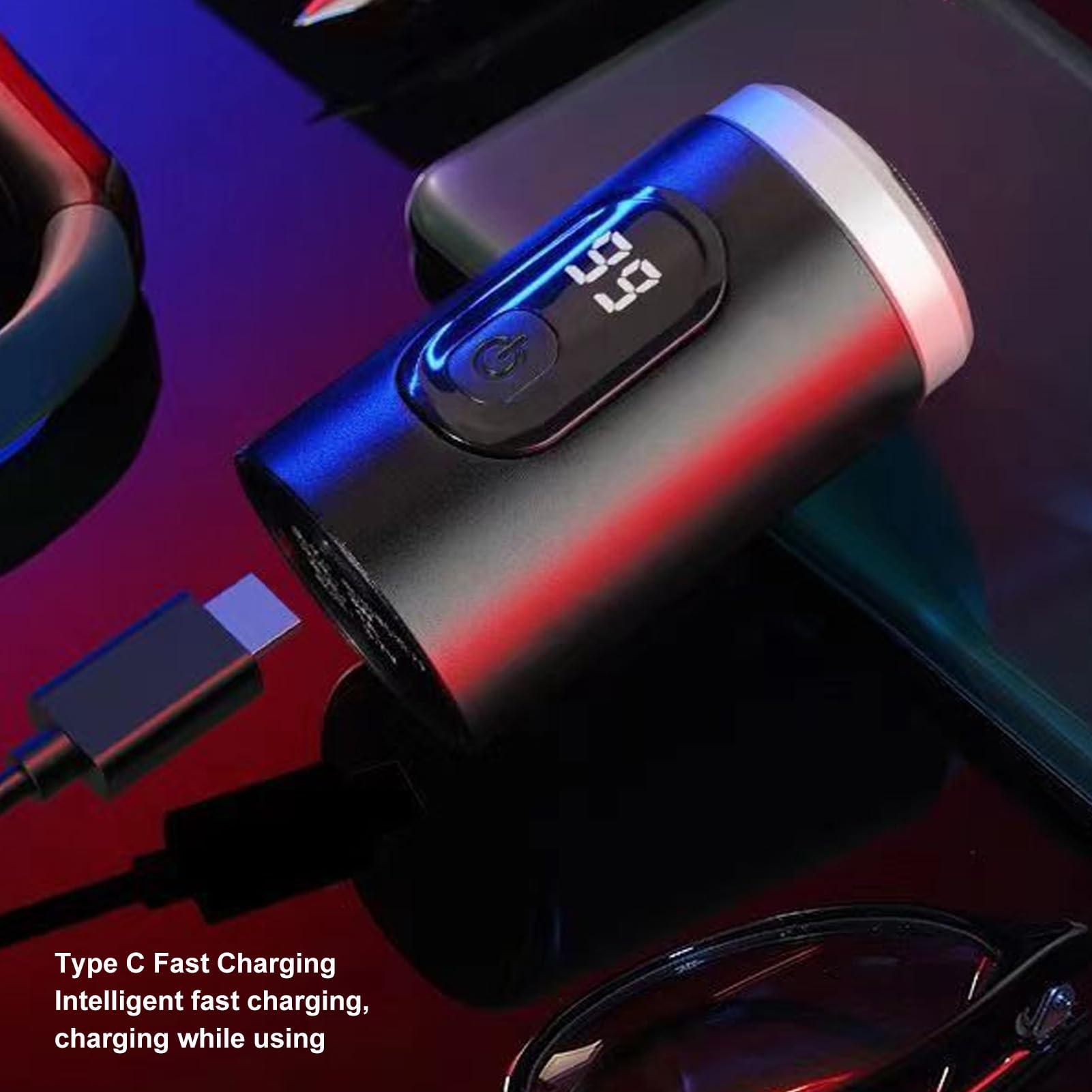 TREETDOBV TREETDOBV Electric Beard Trimmer USB Rechargeable Portable Digital Beard Trimming Groomer IP7X Waterproof Washable 65000RPM for Man Women